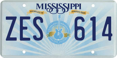 MS license plate ZES614
