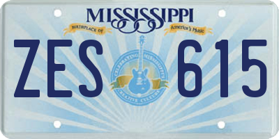 MS license plate ZES615
