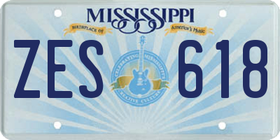 MS license plate ZES618