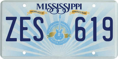MS license plate ZES619