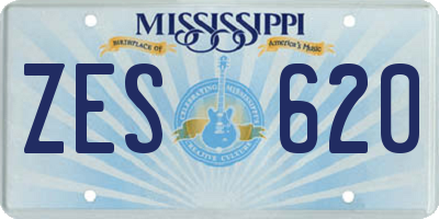 MS license plate ZES620