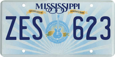 MS license plate ZES623