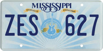 MS license plate ZES627
