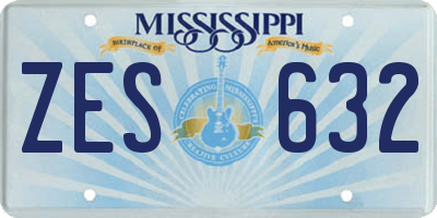 MS license plate ZES632