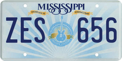 MS license plate ZES656