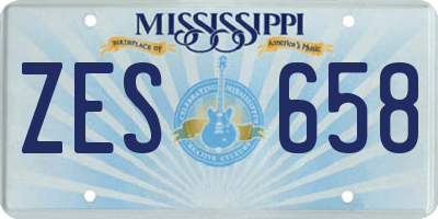 MS license plate ZES658