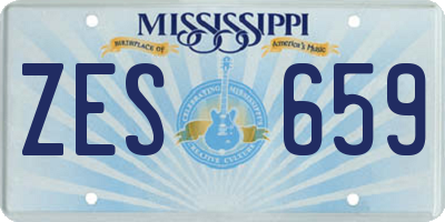 MS license plate ZES659