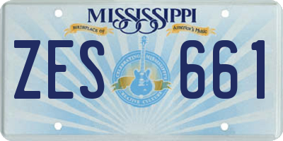 MS license plate ZES661