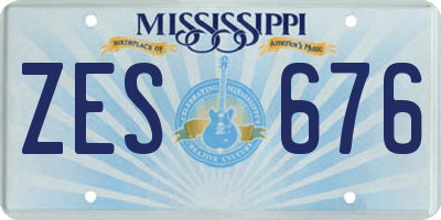 MS license plate ZES676