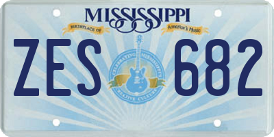 MS license plate ZES682