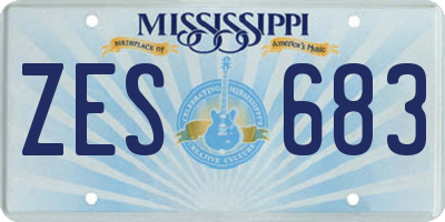 MS license plate ZES683