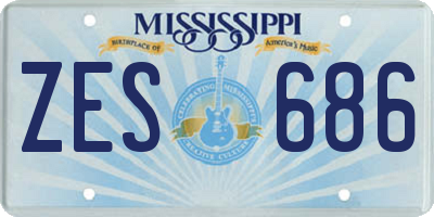 MS license plate ZES686