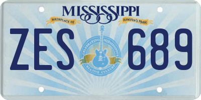MS license plate ZES689
