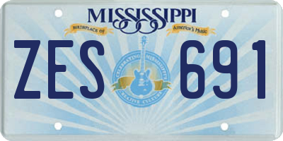 MS license plate ZES691