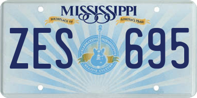 MS license plate ZES695