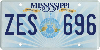 MS license plate ZES696
