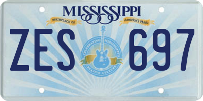 MS license plate ZES697