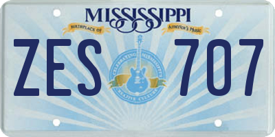 MS license plate ZES707