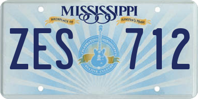 MS license plate ZES712