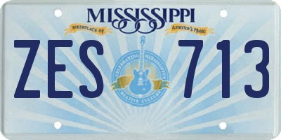MS license plate ZES713