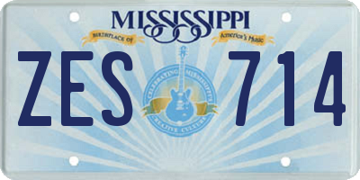 MS license plate ZES714
