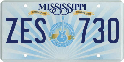 MS license plate ZES730