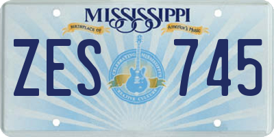 MS license plate ZES745