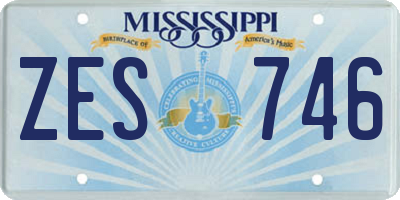 MS license plate ZES746