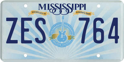 MS license plate ZES764