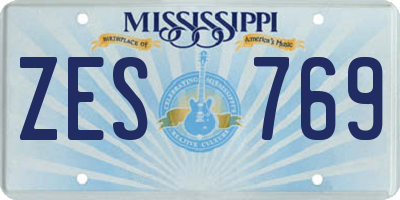 MS license plate ZES769
