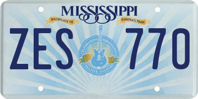 MS license plate ZES770