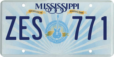 MS license plate ZES771