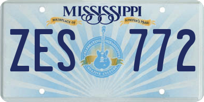MS license plate ZES772