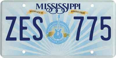 MS license plate ZES775