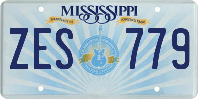 MS license plate ZES779