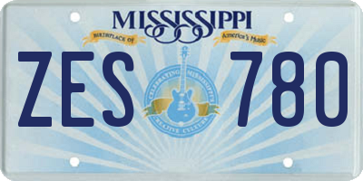 MS license plate ZES780