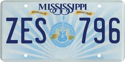 MS license plate ZES796