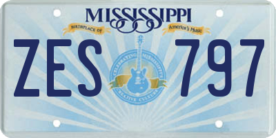 MS license plate ZES797