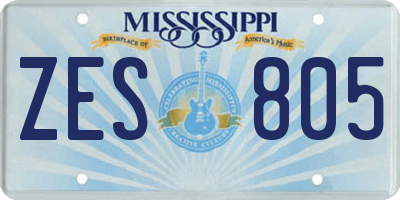 MS license plate ZES805