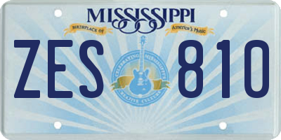 MS license plate ZES810