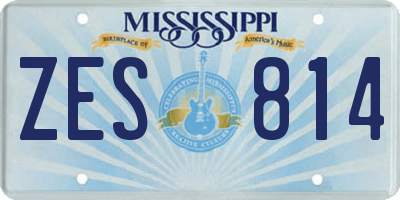 MS license plate ZES814
