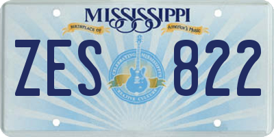MS license plate ZES822