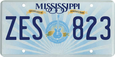 MS license plate ZES823