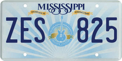 MS license plate ZES825