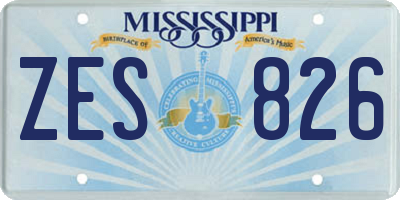 MS license plate ZES826