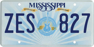 MS license plate ZES827