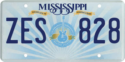 MS license plate ZES828