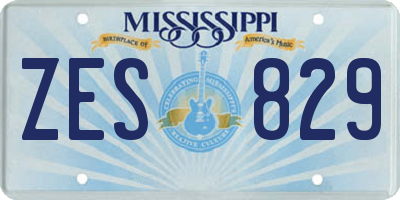 MS license plate ZES829