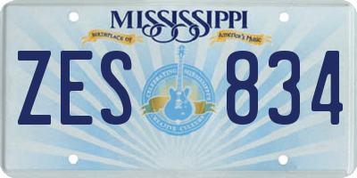 MS license plate ZES834