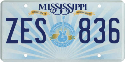 MS license plate ZES836